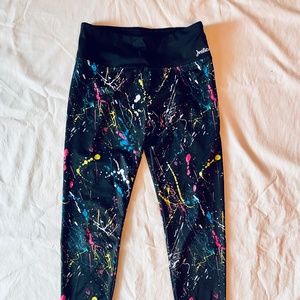 Justice Paint Spattered Print Leggings - Girls 10